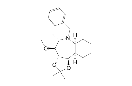 N-Benzyl-(2R,3S,4S,5R,5aS,9aR)-4,5-O-isopropylidene-2-methyl-3-methoxy-5a,9a-decahydro-1H-benzo[b]azepine