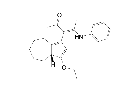 (3aR*)-3-(3-Ethoxy-3a,4,5,6,7,8-hexahydroazulen-1-yl)-4-(phenylamino)pent-3-en-2-one