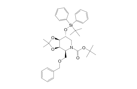 TERT.-BUTYL-(2S,3R,4S,5R)-2-(BENZYLOXYMETHYL)-3,4-O-ISOPROPYLIDENE-5-(TERT.-BUTYLDIPHENYLSILYLOXY)-PIPERIDINE-1-CARBOXYLATE