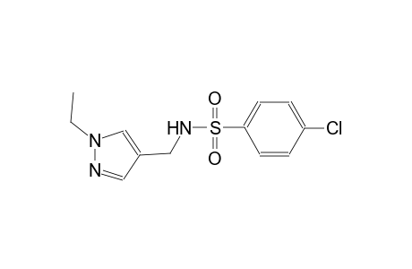 4-chloro-N-[(1-ethyl-1H-pyrazol-4-yl)methyl]benzenesulfonamide