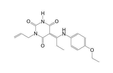 (5E)-1-allyl-5-[1-(4-ethoxyanilino)propylidene]-2,4,6(1H,3H,5H)-pyrimidinetrione