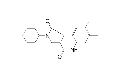 1-cyclohexyl-N-(3,4-dimethylphenyl)-5-oxo-3-pyrrolidinecarboxamide