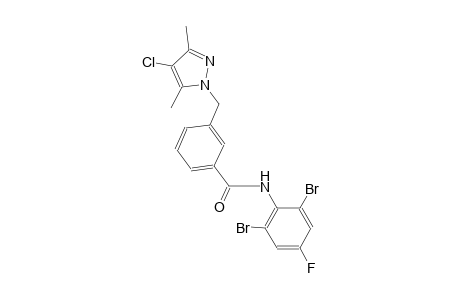 3-[(4-chloro-3,5-dimethyl-1H-pyrazol-1-yl)methyl]-N-(2,6-dibromo-4-fluorophenyl)benzamide