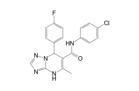 N-(4-chlorophenyl)-7-(4-fluorophenyl)-5-methyl-4H,7H-[1,2,4]triazolo[1,5-a]pyrimidine-6-carboxamide