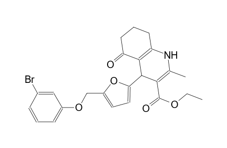 ethyl 4-{5-[(3-bromophenoxy)methyl]-2-furyl}-2-methyl-5-oxo-1,4,5,6,7,8-hexahydro-3-quinolinecarboxylate
