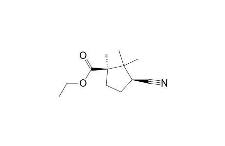 Cyclopentanecarboxylic acid, 3-cyano-1,2,2-trimethyl-, ethyl ester, cis-