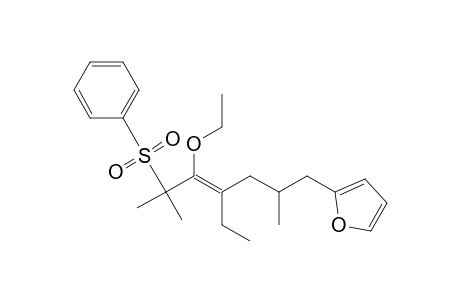 2-[5-Ethoxy-4-ethyl-2,6-dimethyl-6-(phenylsulfonyl)-4(Z)-heptenyl]furan