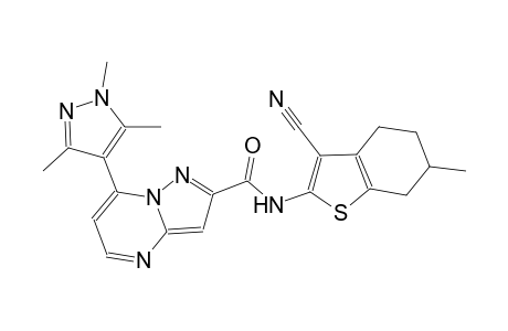 N-(3-cyano-6-methyl-4,5,6,7-tetrahydro-1-benzothien-2-yl)-7-(1,3,5-trimethyl-1H-pyrazol-4-yl)pyrazolo[1,5-a]pyrimidine-2-carboxamide