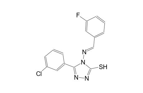 5-(3-chlorophenyl)-4-{[(E)-(3-fluorophenyl)methylidene]amino}-4H-1,2,4-triazol-3-yl hydrosulfide
