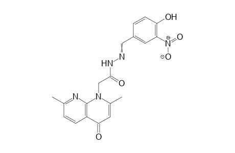 N'-(4-Hydroxy-3-nitrobenzylidene)-2-(2,7-dimethyl-4-oxo-1,8-naphthyridin-1(4H)-yl)acetohydrazide