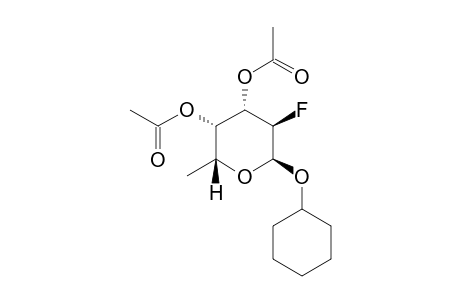2-DEOXY-2-FLUORO-3,4-DI-O-ACETYL-BETA-1-(CYCLOHEXYL)-L-FUCOPYRANOSE