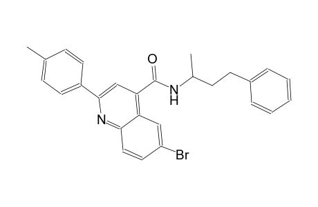 6-bromo-2-(4-methylphenyl)-N-(1-methyl-3-phenylpropyl)-4-quinolinecarboxamide