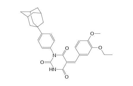 (5Z)-1-[4-(1-adamantyl)phenyl]-5-(3-ethoxy-4-methoxybenzylidene)-2,4,6(1H,3H,5H)-pyrimidinetrione