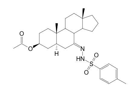 Benzenesulfonic acid, 4-methyl-, [(3.beta.,5.alpha.)-3-(acetyloxy)androstan-7-ylidene]hydrazide