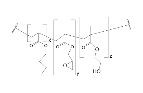 Terpolymer butyl acrylate-co-glycidyl methacrylate-co-HEMA
