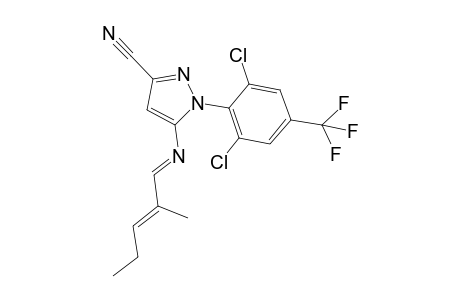 1-(2,6-Dichloro-4-(trifluoromethyl)phenyl)-5-((E)-((E)-2-methylpent-2-enylidene)amino)-1H-pyrazole-3-carbonitrile