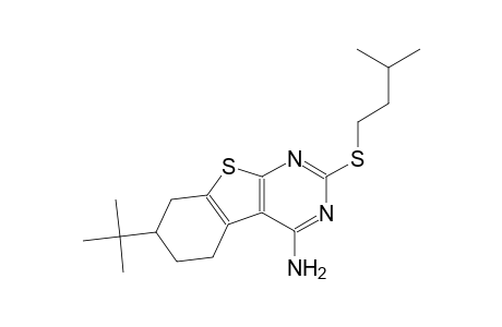 7-tert-butyl-2-(isopentylsulfanyl)-5,6,7,8-tetrahydro[1]benzothieno[2,3-d]pyrimidin-4-amine
