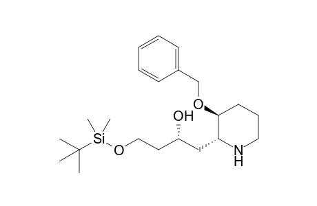(3R)-4-[(2'R,3'S)-3'-(Benzyloxy)piperidin-2'-yl]-1-(tert-butyldimethylsiloxy)butan-3-ol