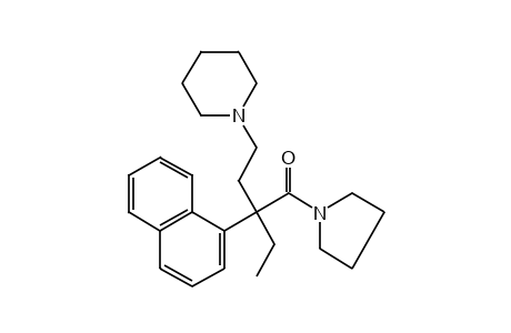1-[2-ETHYL-2-(1-NAPHTHYL)-4-PIPERIDINOBUTYRYL]PYRROLIDINE