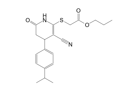 acetic acid, [[3-cyano-1,4,5,6-tetrahydro-4-[4-(1-methylethyl)phenyl]-6-oxo-2-pyridinyl]thio]-, propyl ester