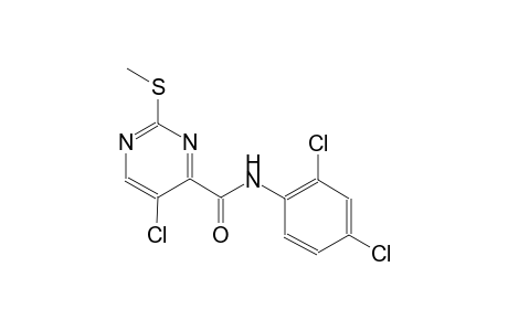 4-pyrimidinecarboxamide, 5-chloro-N-(2,4-dichlorophenyl)-2-(methylthio)-
