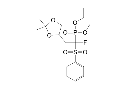 DIETHYL-1-FLUORO-1-PHENYLSULFONYL-3,4-(O-ISOPROPYLIDENE)-3,4-DIHYDROXYBUTYLPHOSPHONATE;MAJOR-DIASTEREOMER