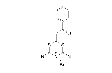 2-BENZOYLMETHYLENE-4,6-DIIMINO-5,6-DIHYDRO-1,3,5-DITHIAZINE-HYDROBROMIDE