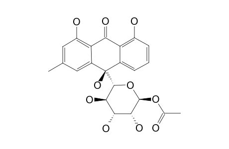 ALVARADOIN_N;(10-S)-C-(1-O-ACETYL)-BETA-D-LYXOPYRANOSYL-1,8,10-TRIHYDROXY-3-METHYLANTHRACEN-9-ONE