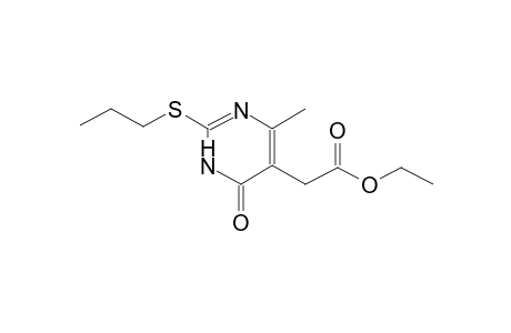 ethyl [4-methyl-6-oxo-2-(propylsulfanyl)-1,6-dihydro-5-pyrimidinyl]acetate