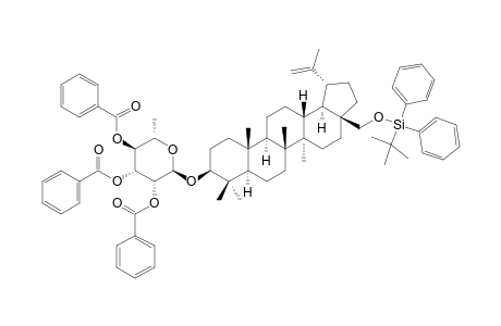 28-O-TERT.-BUTYLDIPHENYLSILYLBETULIN_3-BETA-O-2,3,4-TRI-O-BENZOYL-ALPHA-L-RHAMNOPYRANOSIDE