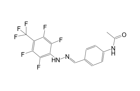 N-[4-((E)-(2-[2,3,5,6-Tetrafluoro-4-(trifluoromethyl)phenyl]hydrazono)methyl)phenyl]acetamide