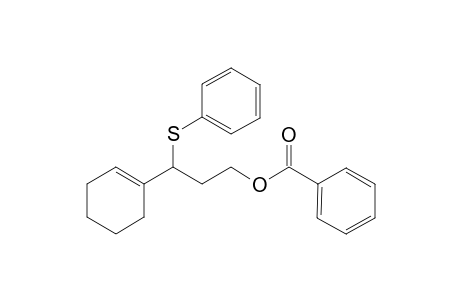 3-Cyclohexenyl-3-(phenylsulfanyl)propyl benzoate