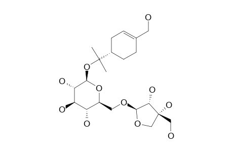 (4R)-PARA-MENTH-1-ENE-7,8-DIOL-8-O-BETA-D-APIOFURANOSYL-(1->6)-BETA-D-GLUCOPYRANOSIDE