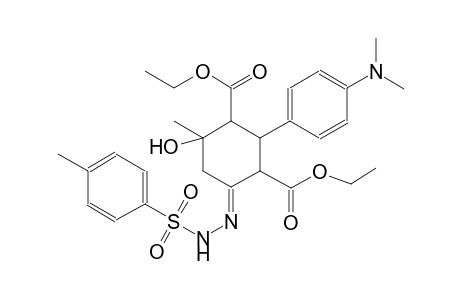 1,3-cyclohexanedicarboxylic acid, 2-[4-(dimethylamino)phenyl]-4-hydroxy-4-methyl-6-[[(4-methylphenyl)sulfonyl]hydrazono]-, diethyl ester, (6E)-