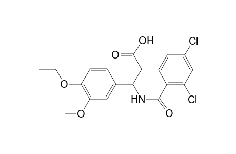 3-[(2,4-dichlorobenzoyl)amino]-3-(4-ethoxy-3-methoxy-phenyl)propanoic acid
