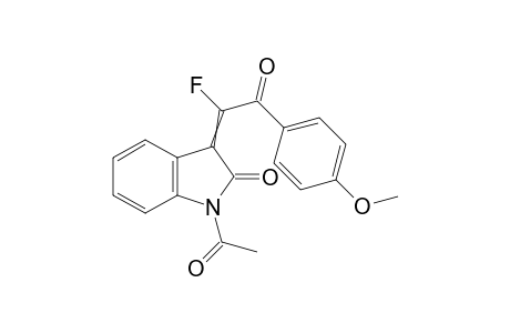 1-acetyl-3-[1-fluoro-2-(4-methoxyphenyl)-2-oxo-ethylidene]indolin-2-one