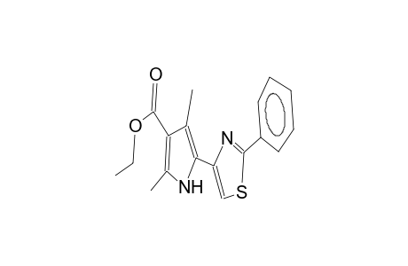2-phenyl-4-(3,5-dimethyl-4-ethoxycarbonyl-2-pyrrolyl)-1,3-thiazole