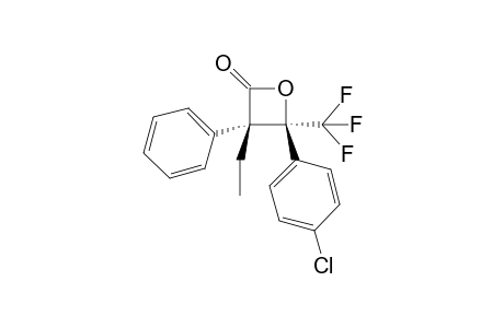 (3S,4S)-4-(4-chlorophenyl)-3-ethyl-3-phenyl-4-(trifluoromethyl)oxetan-2-one