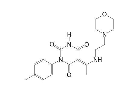 (5E)-1-(4-methylphenyl)-5-(1-{[2-(4-morpholinyl)ethyl]amino}ethylidene)-2,4,6(1H,3H,5H)-pyrimidinetrione