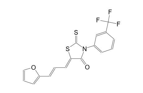 (5Z)-5-[(2E)-3-(2-furyl)-2-propenylidene]-2-thioxo-3-[3-(trifluoromethyl)phenyl]-1,3-thiazolidin-4-one