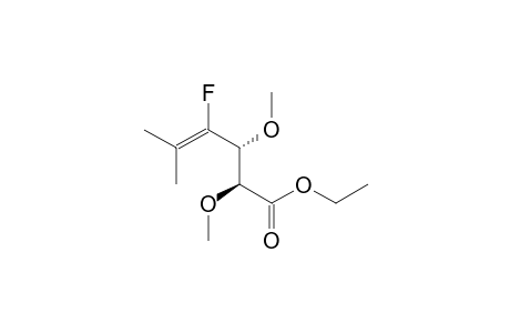 4-Hexenoic acid, 4-fluoro-2,3-dimethoxy-5-methyl-, ethyl ester, (R*,S*)-(.+-.)-
