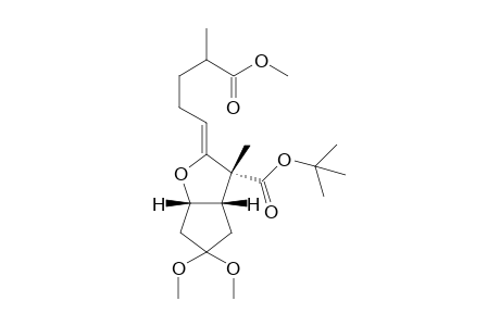 tert-Butyl 3-methyl-5,5-dimethoxy-2-[4-(methoxycarbonyl)pentylidene]cyclopenta[b]tetrahydrofuran-3-carboxylate