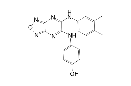 4-{[6-(3,4-dimethylanilino)[1,2,5]oxadiazolo[3,4-b]pyrazin-5-yl]amino}phenol