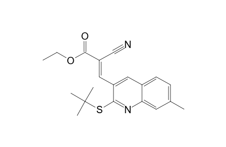 2-Propenoic acid, 2-cyano-3-[2-[(1,1-dimethylethyl)thio]-7-methyl-3-quinolinyl]-, ethyl ester
