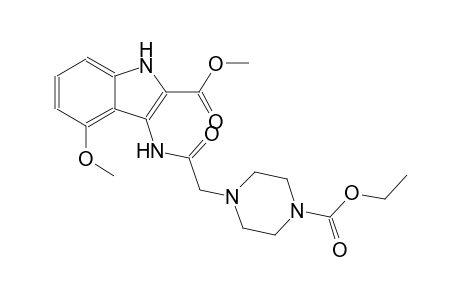 methyl 3-({[4-(ethoxycarbonyl)-1-piperazinyl]acetyl}amino)-4-methoxy-1H-indole-2-carboxylate
