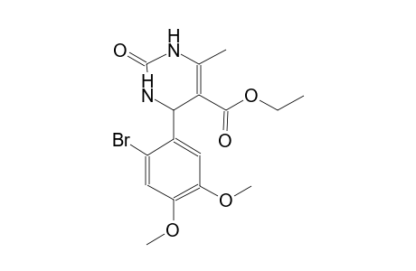 5-pyrimidinecarboxylic acid, 4-(2-bromo-4,5-dimethoxyphenyl)-1,2,3,4-tetrahydro-6-methyl-2-oxo-, ethyl ester