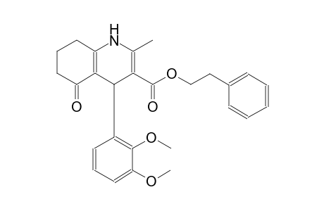 2-Phenylethyl 4-(2,3-dimethoxyphenyl)-2-methyl-5-oxo-1,4,5,6,7,8-hexahydro-3-quinolinecarboxylate