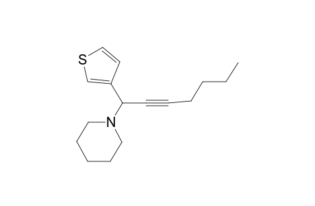 1-(1-(Thiophen-3-yl)hept-2-yn-1-yl)piperidine