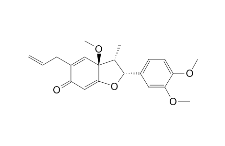 (7S,8S,3'R)-DELTA-(8')-3,3',4-TRIMETHOXY-3',6'-DIHYDRO-6'-OXO-7.0.4',8.3'-LIGNAN;#3;(2S,3S,3A-R)-2-(3,4-DIMETHOXYPHENYL)-3,3A-DIHYDRO-3A-METHOXY-3-METHYL-5-(2-