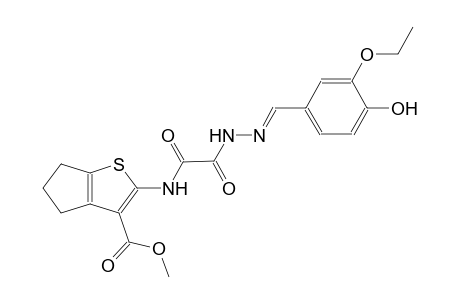 methyl 2-{[[(2E)-2-(3-ethoxy-4-hydroxybenzylidene)hydrazino](oxo)acetyl]amino}-5,6-dihydro-4H-cyclopenta[b]thiophene-3-carboxylate
